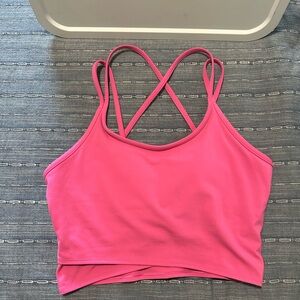Peloton Pink Crisscross Sports Bra